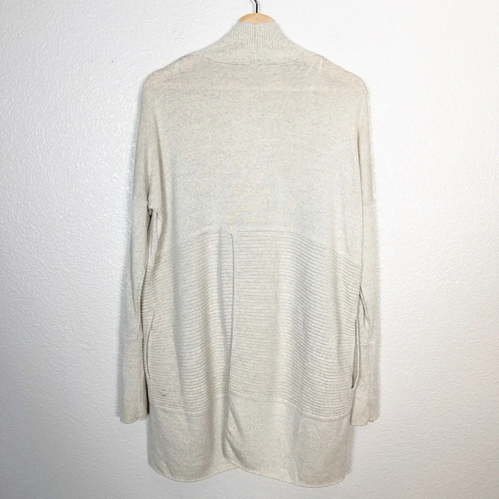 Lululemon Sit In Lotus Wrap Cardigan Sweater Womens Size S/M Merino Wool Cozy